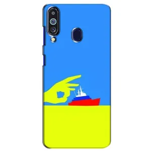 Чехол с принтом (Русский корабль...) для Самсунґ Ґелексі М40 (AlphaPrint) (Щелбан кораблю)