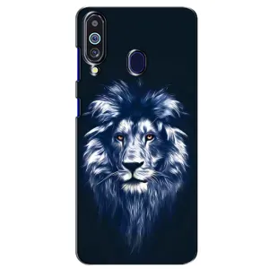 Чохол з картинкою ЛЕВ для Samsung Galaxy M40 (VPrint) (Синій Лев)