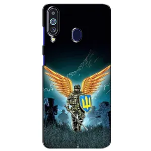 Чехлы с картинкой ЗСУ для Samsung Galaxy M40 (AlphaPrint) (Солдат ЗСУ)