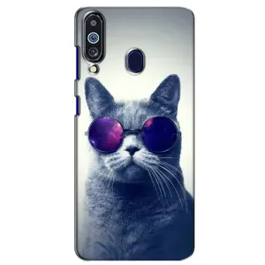 Чохол з принтом для Samsung Galaxy M40 (AlphaPrint) Модні коти (Стильний кіт)