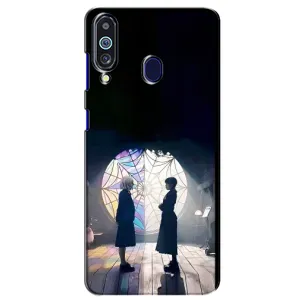 Чехлы Венсдей на Samsung Galaxy M40 Уэнсдей (AlphaPrint) (Уэнздей и Инид)