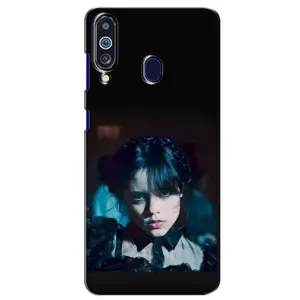 Чехлы Венсдей на Samsung Galaxy M40 Уэнсдей (AlphaPrint) (взгляд Уэнздей)