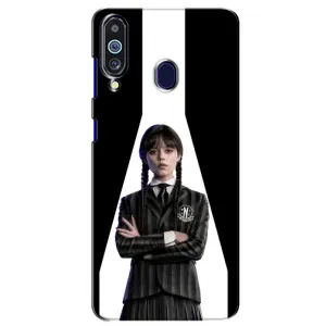 Чехлы Венсдей на Samsung Galaxy M40 Уэнсдей (AlphaPrint) (W-Wednesday)