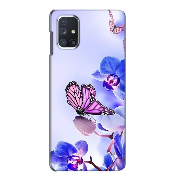 Чохол з принтом «Метелик на квітах» для Samsung Galaxy M51