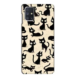 Чохол з малюнком кіт на Samsung Galaxy M51 (Чорні коти)