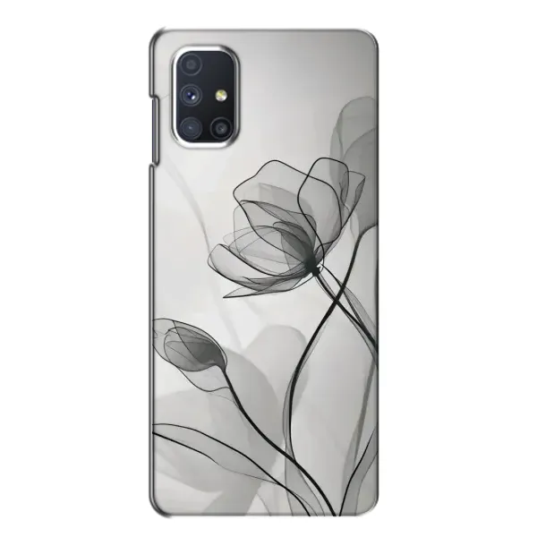 Чохол з принтом «Чорні квіти» для Samsung Galaxy M51