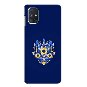 Чохли для Samsung Galaxy M51 Укр. Символіка (AlphaPrint) (Квітковий Герб)