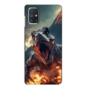 Чохол з картинкою 'Хижаки' для Samsung Galaxy M51 (Вогняний динозавр)
