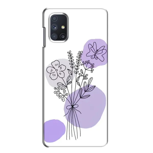 Чохол з принтом «Букет фіолетова абстракція» для Samsung Galaxy M51