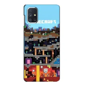 Чохол Майнкрафт на Samsung Galaxy M51 (AlphaPrint) Minecraft (фон Minecraft)