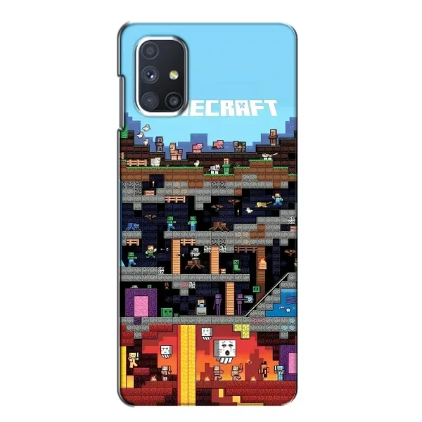 Чехол с принтом «фон Minecraft» для Samsung Galaxy M51 Чехол с принтом «фон Minecraft» для Samsung Galaxy M51