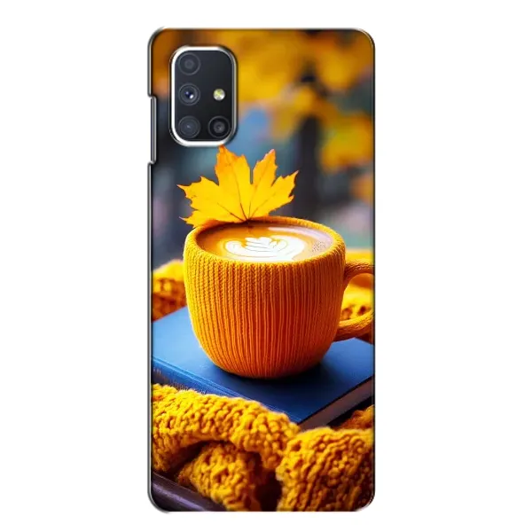 Чохол з принтом «Кава на жовтому пледі» для Samsung Galaxy M51