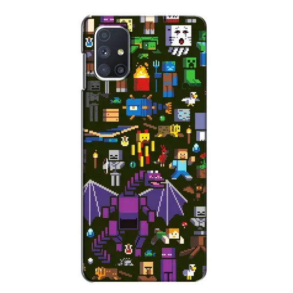 Чехол с принтом «Коллаж Майнкрафт» для Samsung Galaxy M51 Чехол с принтом «Коллаж Майнкрафт» для Samsung Galaxy M51