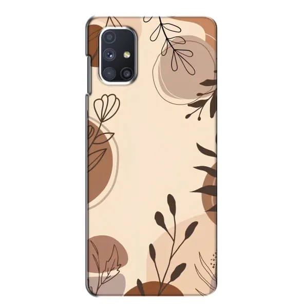 Чохол з принтом «Коричневі квіти» для Samsung Galaxy M51