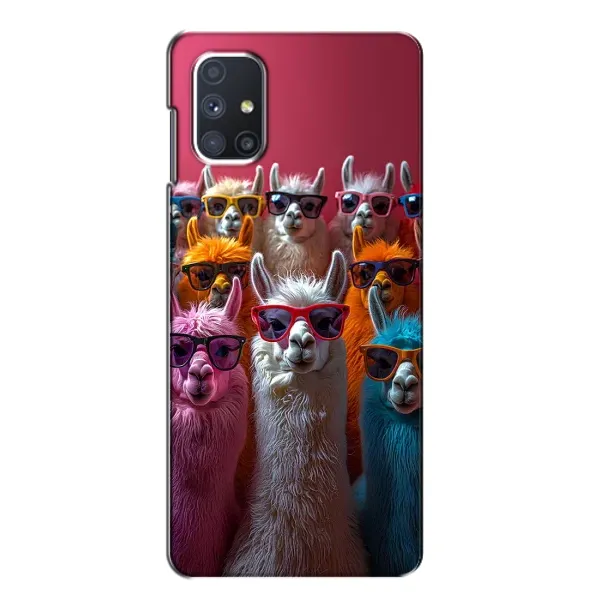Чохол з принтом «Лами в окулярах» для Samsung Galaxy M51