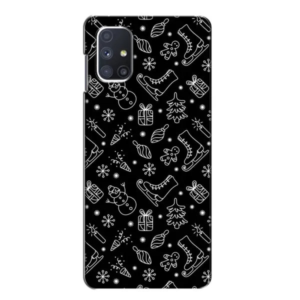 Чохол з принтом «Новорічний фон» для Samsung Galaxy M51