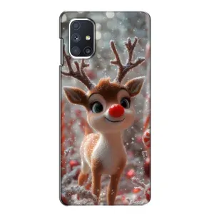 Яскравий чохол для Samsung Galaxy M51 з Зимові Оленята (Олень з носом)