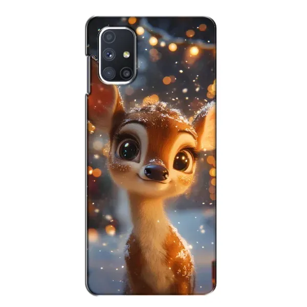 Чохол з принтом «Оленятко серед гірлянд» для Samsung Galaxy M51