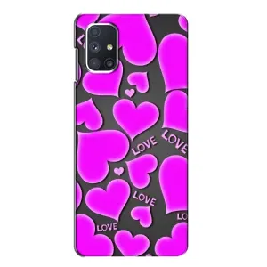 Чехлы для любимой на Самсунґ Ґалаксі М51 (VPrint) (Pink hearts)