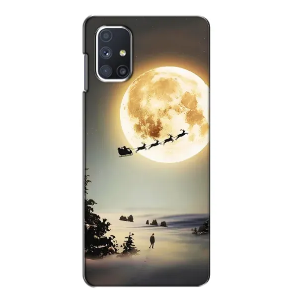 Чохол з принтом «Санта на місяці» для Samsung Galaxy M51
