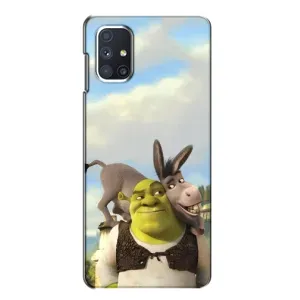 Чехол с мультфильмом Шрек на Samsung Galaxy M51 (Шрек и Осел)