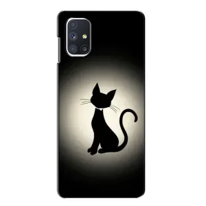 Чохол з принтом для Samsung Galaxy M51 (AlphaPrint) Модні коти (Силует котика)