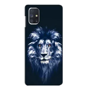 Чохол з картинкою ЛЕВ для Samsung Galaxy M51 (VPrint) (Синій Лев)