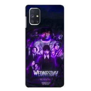 Чехол с дизайном Венздей 2 на Samsung Galaxy M51 (Фиолетовая магия Уэнздей)