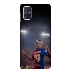 Чехол с футболистом Ламин Ямаль Samsung Galaxy M51 (Ямаль на стадионе)