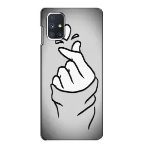 Чохол з принтом для Samsung Galaxy M51 (AlphaPrint - Знак сердечка) (Значок Love)