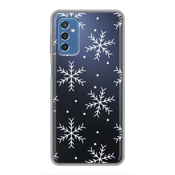 Чохол з принтом «Білі сніжинки» для Samsung Galaxy M52 5G (M526)