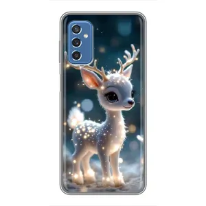 Яскравий чохол для Samsung Galaxy M52 5G (M526) з Зимові Оленята (Блискуче оленятко)