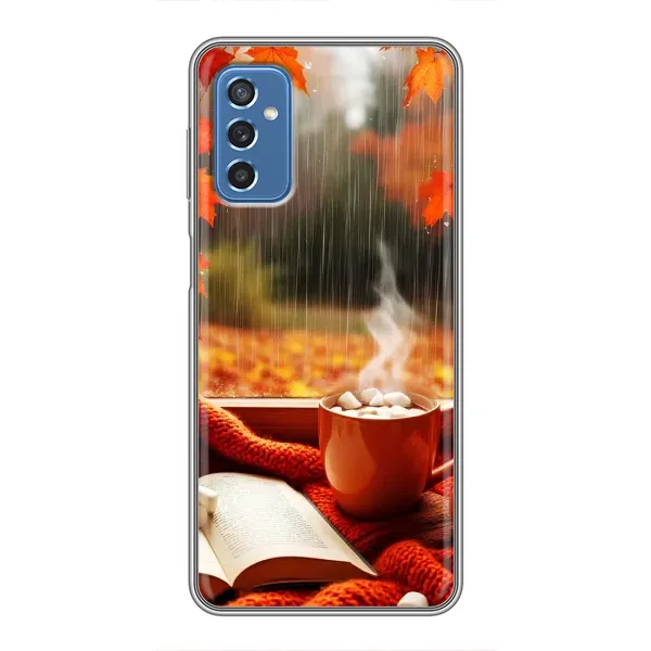 Чохол з принтом «Кава і дощ» для Samsung Galaxy M52 5G (M526)