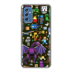 Чохол Майнкрафт на Samsung Galaxy M52 5G (M526) (AlphaPrint) Minecraft (Колаж Майнкрафт)