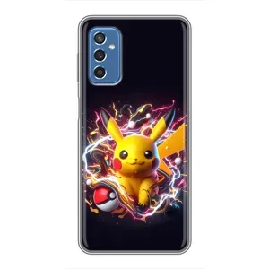 Чохол з Пікачу на Samsung Galaxy M52 5G (M526) (Пікачу з м'ячем)