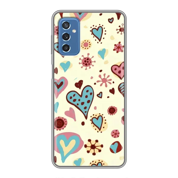 Чохол з принтом «Сердечки» для Samsung Galaxy M52 5G (M526)