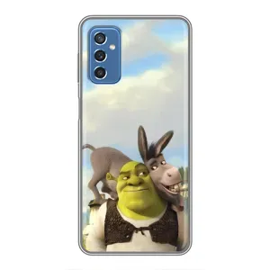 Чохол з мультфільмом Шрек на Samsung Galaxy M52 5G (M526) (Шрек та Осел)