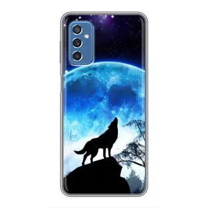 Захисні чохли для Самсунг Галаксі М52 5G (М526) (AlphaPrint) (ХІТ продаж) ВОВК (Вовк на місяць)