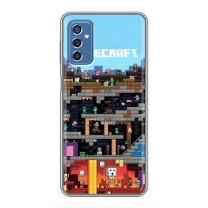 Чехол Майнкрафт на Samsung Galaxy M52 (AlphaPrint) Minecraft (фон Minecraft)