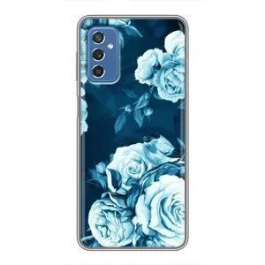 Чехлы (ART) Цветы на Samsung Galaxy M52 (VPrint) (Голубые Бутоны)