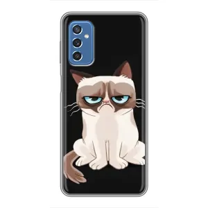 Чехол с принтом для Samsung Galaxy M52 (AlphaPrint) Модные коты (Грустный кот)