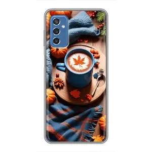Чохол з унікальним дизайном 'Осінь з кавою' для Samsung Galaxy M52 (Кава і гарбузики)