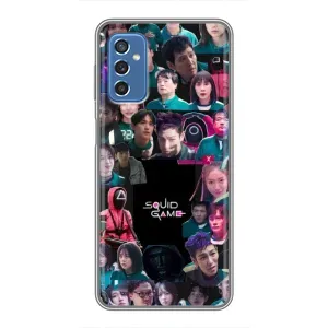 Чехол Гра в кальмара для Samsung Galaxy M52 (Коллаж Игра кальмара)
