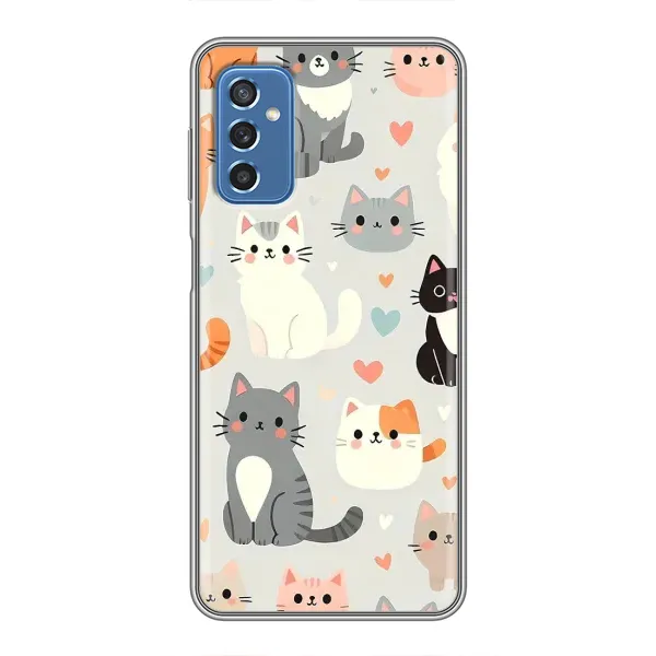 Чехол с принтом «Коллаж котов» для Samsung Galaxy M52