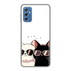 Чехол с рисунком кот на Samsung Galaxy M52 (Коты в очках)
