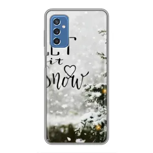 Новогодние, Праздничные Чехлы для Samsung Galaxy M52 - 2024 год (Let it snow)