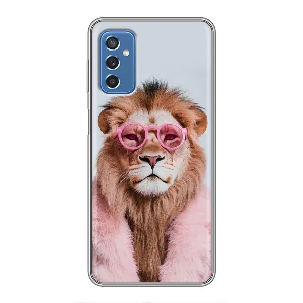 Чехол с принтом «Лев в очках» для Samsung Galaxy M52