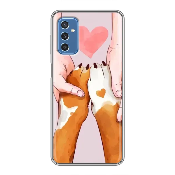 Чохол з принтом «Любовь до собак» для Samsung Galaxy M52