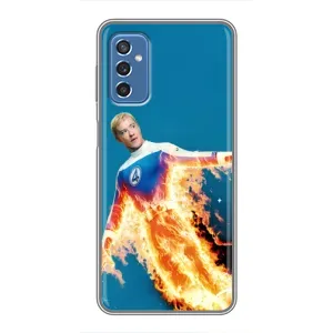 Чехол с принтом Фантастическая четверка для Samsung Galaxy M52 (Человек-факел в огне)