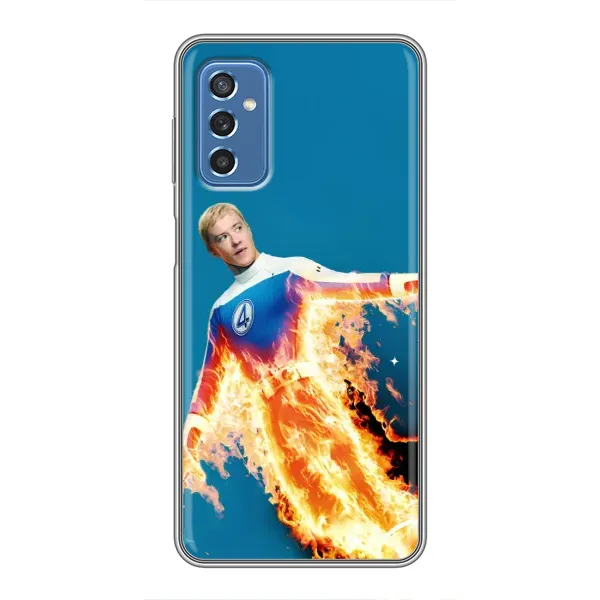 Чехол с принтом «Человек-факел в огне» для Samsung Galaxy M52 Чехол с принтом «Человек-факел в огне» для Samsung Galaxy M52